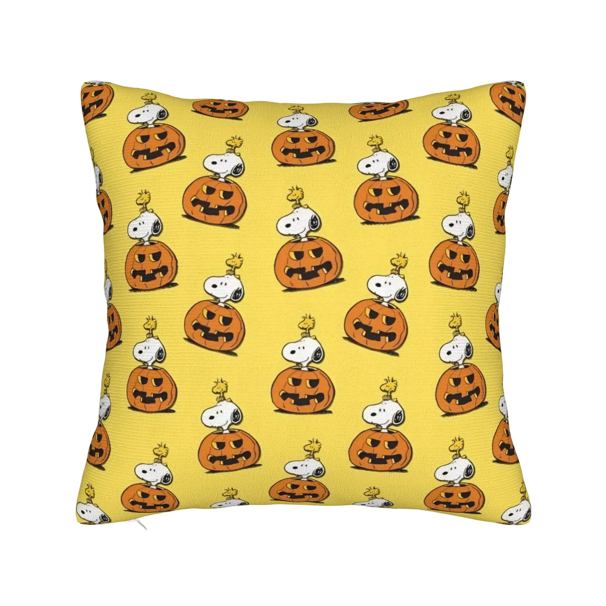 Halloween Snoopys Pillowcase Polyester Cushion Cover Decorative Pumpkin Pillow Case Cover Home Zippered 45*45cm