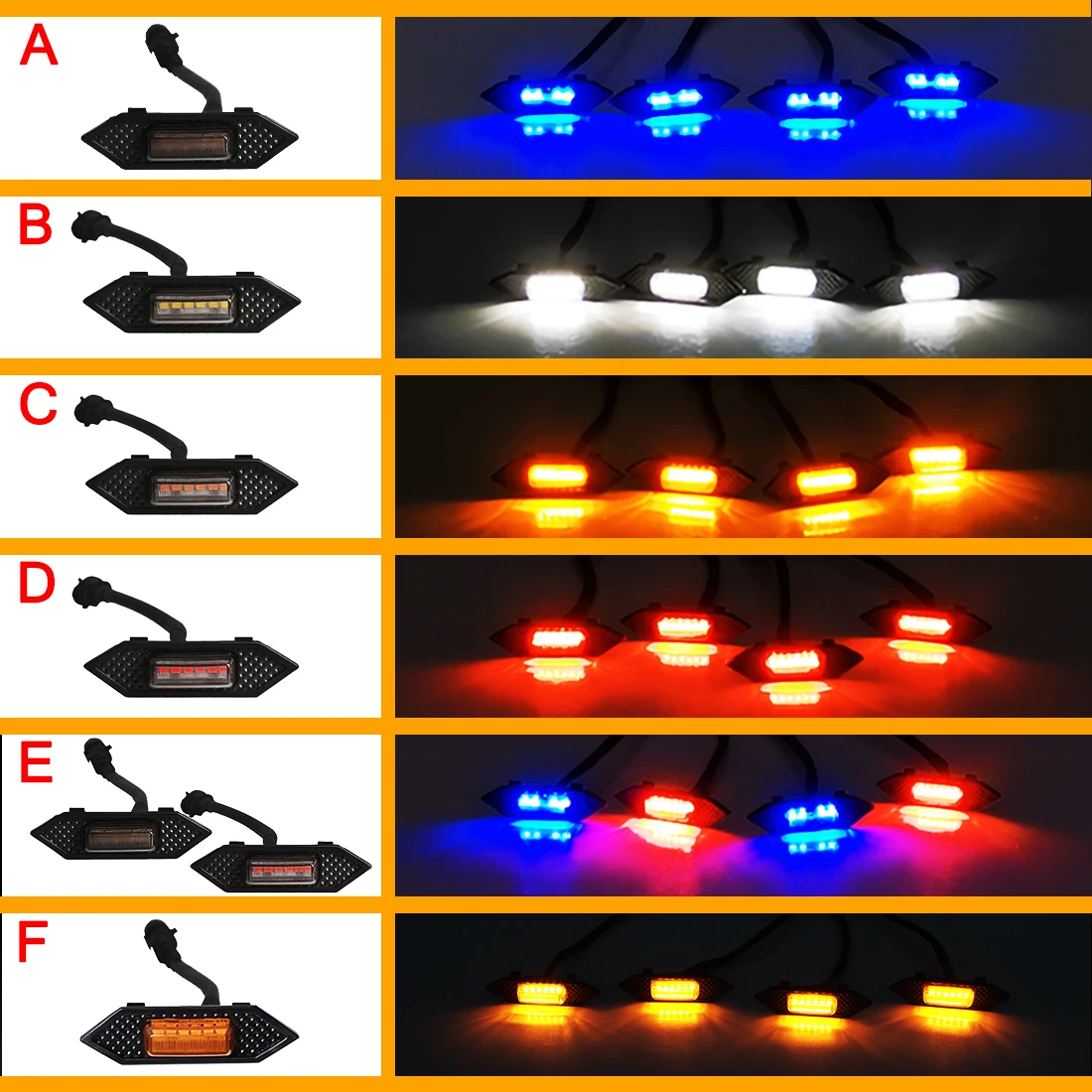 

4PCS LED Grille Lights For Toyota RAV4 2019 2020 2021 2022 Front Grid Warning DRL Daytime Running Lamp Daylights Car Accessories
