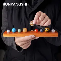 Natural Crystal Round Original Stones, Nine Planets Of The Solar System Crystal Balls Set, Nice Gift For Children's Day