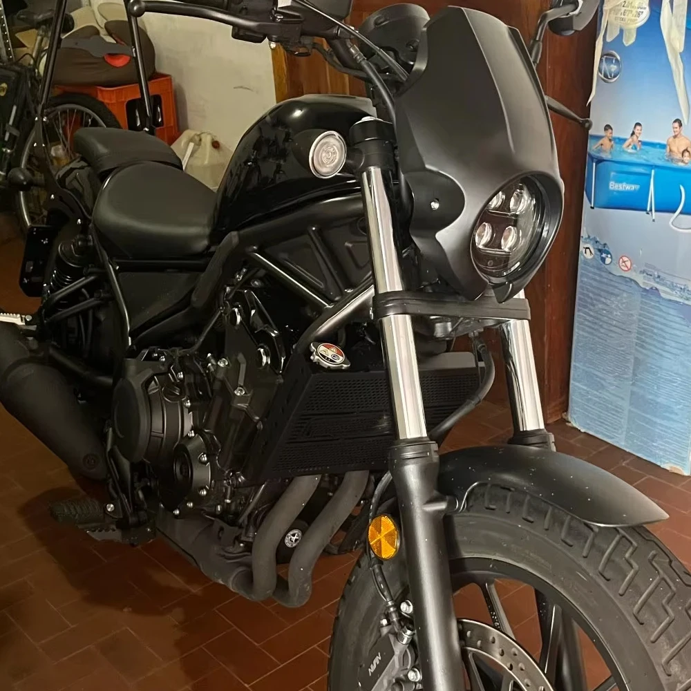 For Honda Rebel 500 Windscreen CMX 300 Headlight Fairing Windshield Cover CMX300 2020 21 2022 2023 2024 CMX500 Accessories Moto