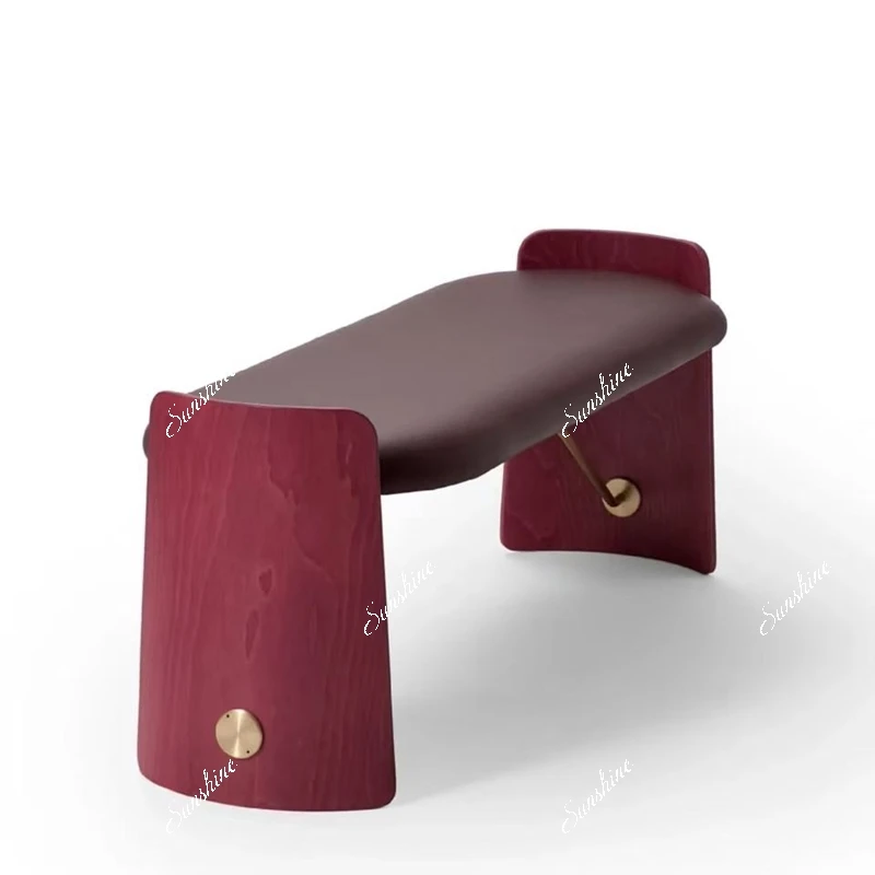 Italian minimalist bedroom bedside stool entrance door simple shoe stool