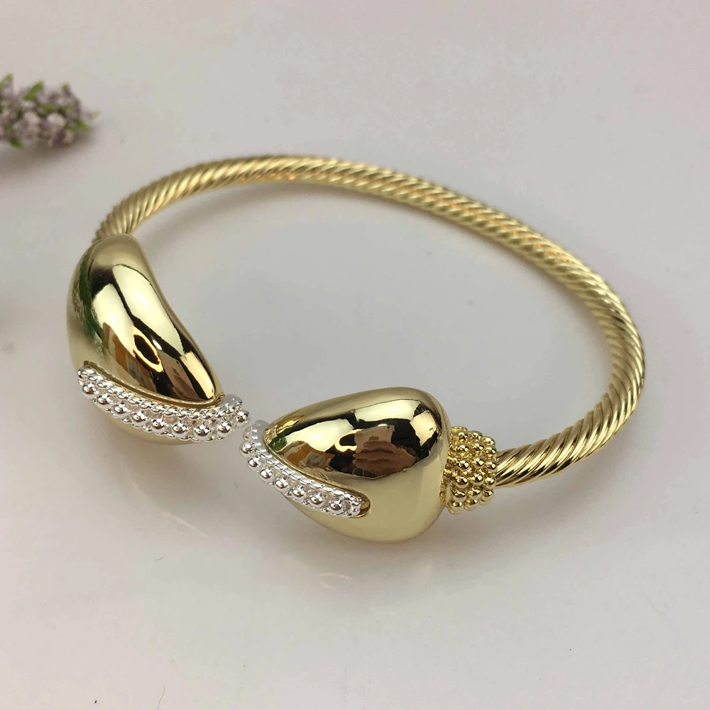 Yuminglai Fashion Jewelry Bracelet For Women Dubai Gold-Plated Jewelry Set Party Wedding Anniversary Daily Wear Bangle FHK15517