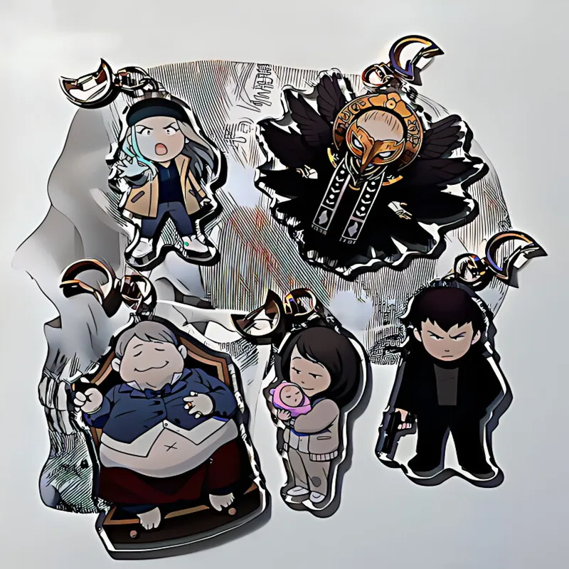 Horror Village Themed Acrylic keycharm - Single Game Style Pendant for Collection & Gifting