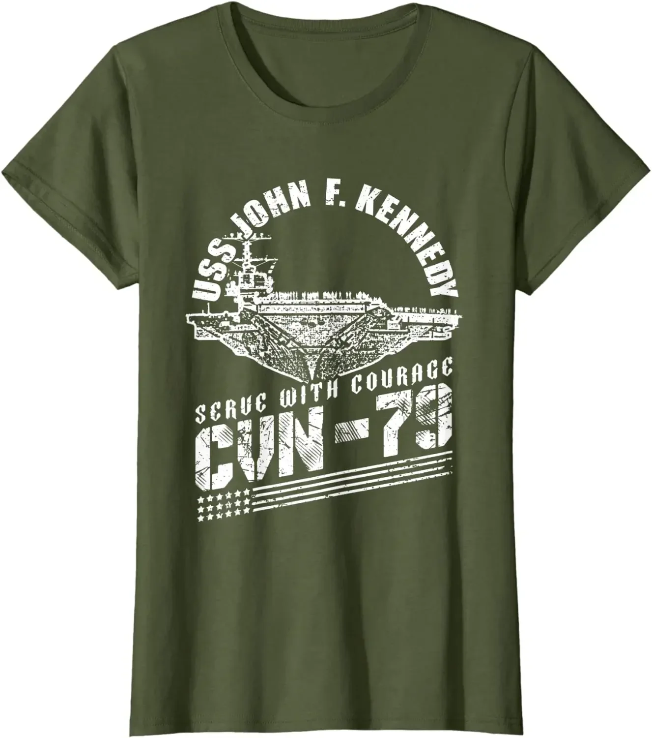 يو اس اس اس جون إف كينيدي CVN-79 حاملة الطائرات تي شيرت 100% القطن س الرقبة قصيرة الأكمام الصيف عادية قميص رجالي الشارع الشهير #3