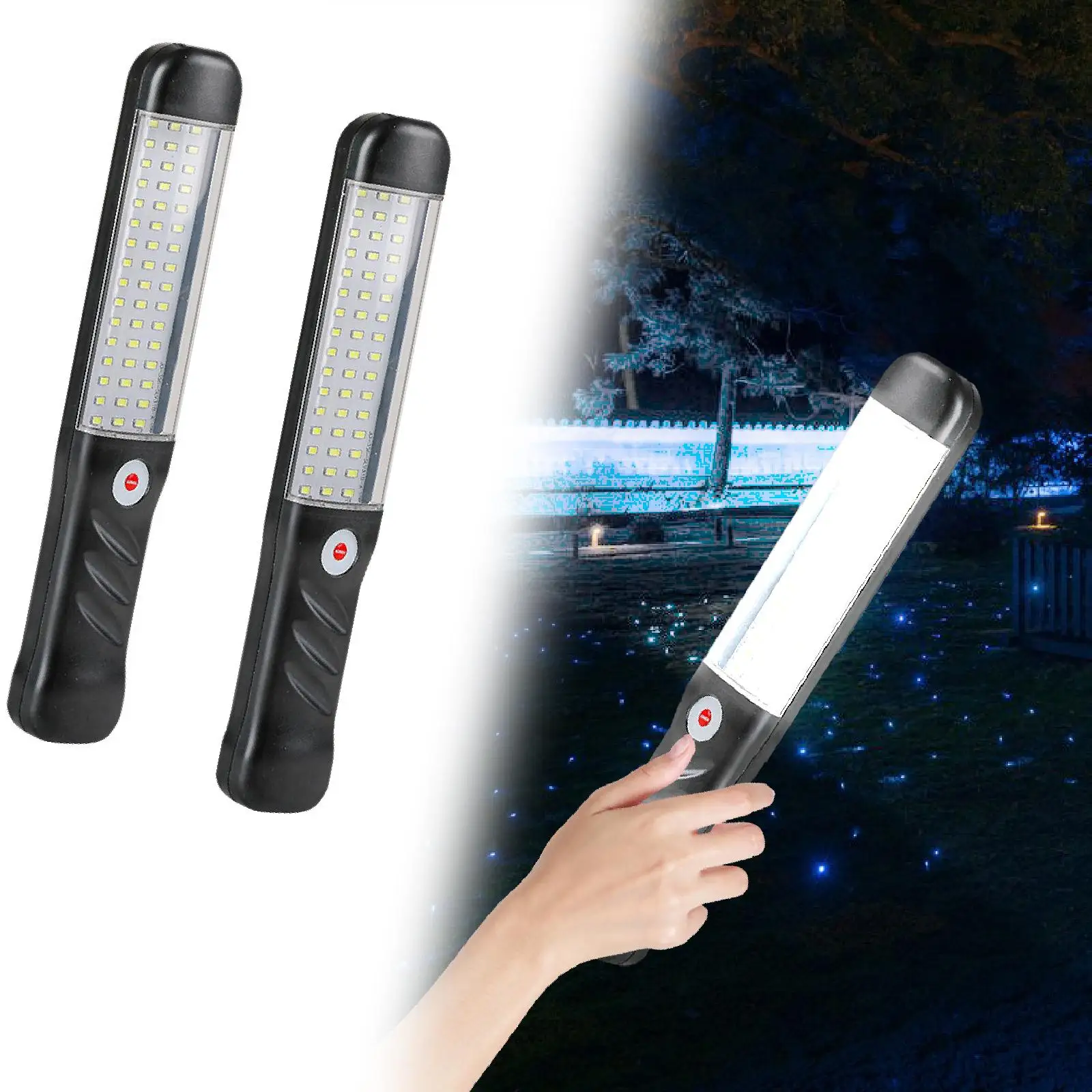 Rechargeable LED Work Light 3 Adjustable Mode Night Lamp for Running Auto Repair Outdoor Activities Dinner at Night Household