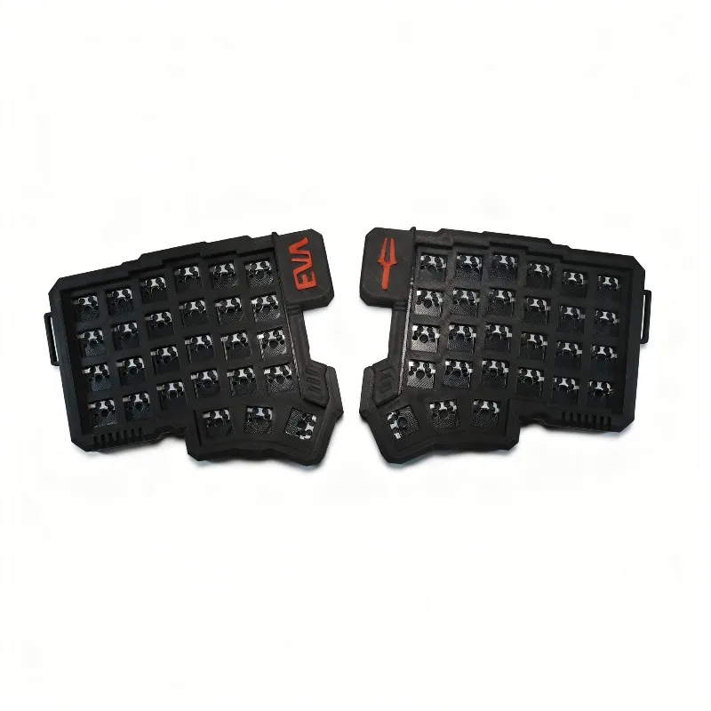 

Комплект проводной раздельной клавиатуры Silakka54 с RGB-подсветкой, возможностью горячей замены переключателей и эргономичным дизайном для VIAL/QMK, для левой и правой руки