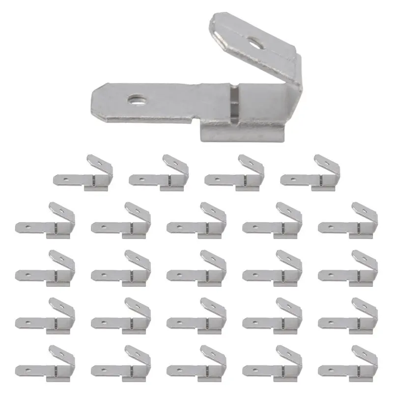 DT17 50Pcs Double Piggyback Spade Connectors Kit, Female Male Quick Disconnect Spade Terminals Assortment for Automotive Marine