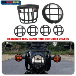 Motorcycle Matt Black Headlight Turn Signal Taillight Grill Cover For Honda Cross Cub 110 CC110  Cub Indicator Lamp Protector