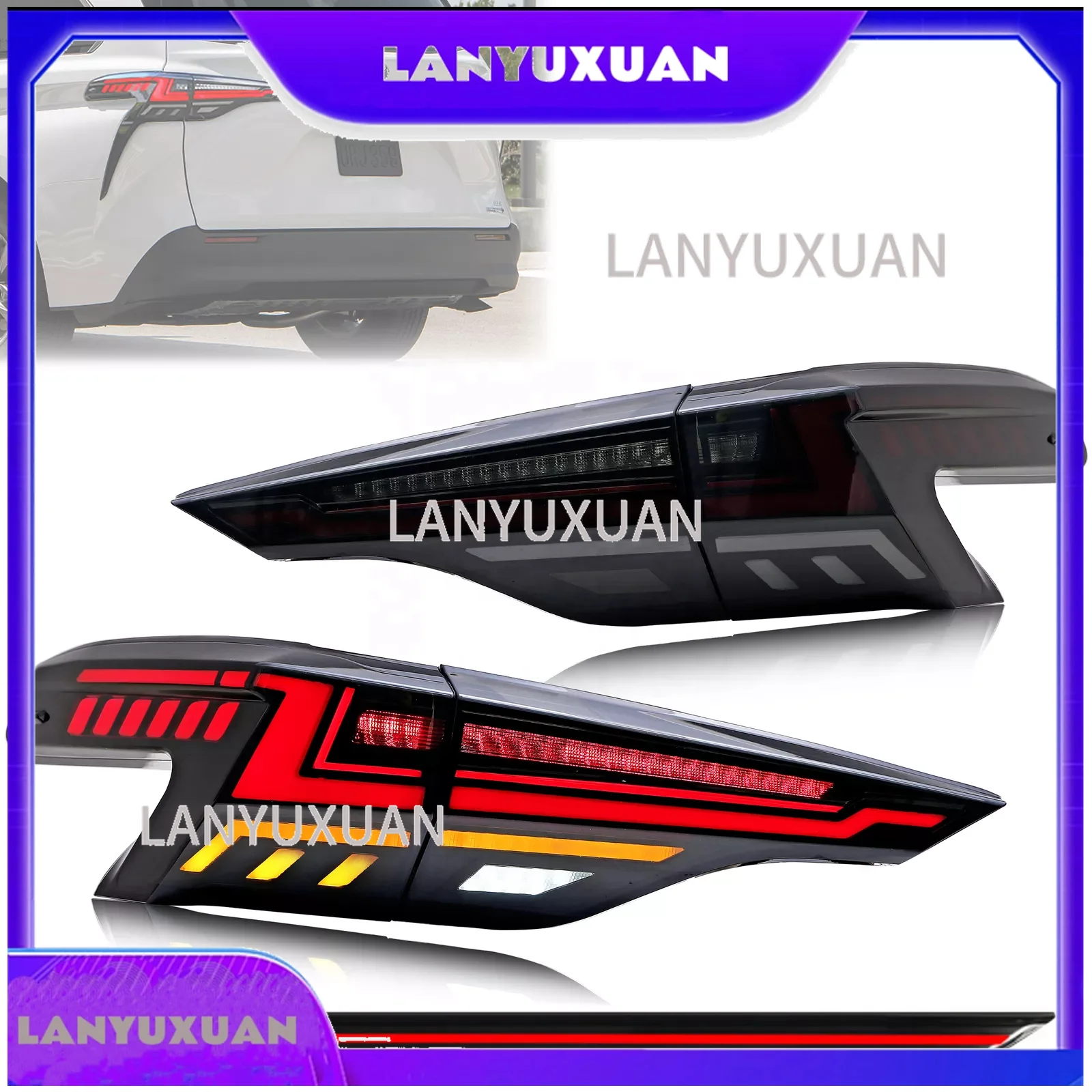 2026 Auto Parts Car Light LED Tail Lamp for Toyota Sienna 2020 2021 2022 2023 2024  Middle Lamp Dynamic Turn Signal