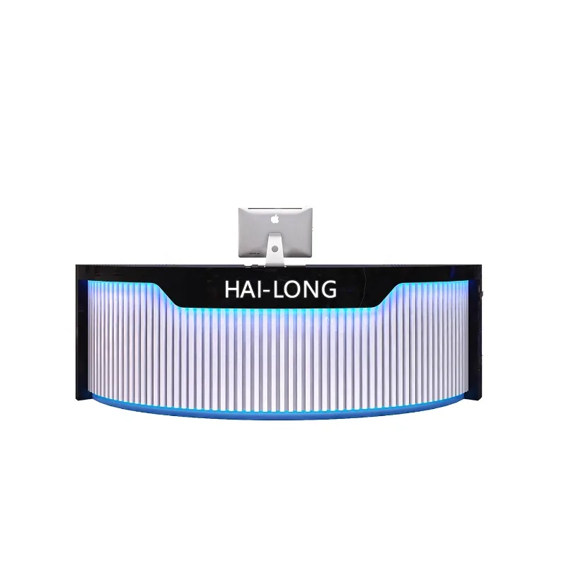 Stainless Steel Arc Monitor Furniture Shop Counter Reception Cosmetics Counter Portable Console Store Arrangement Steel Rod