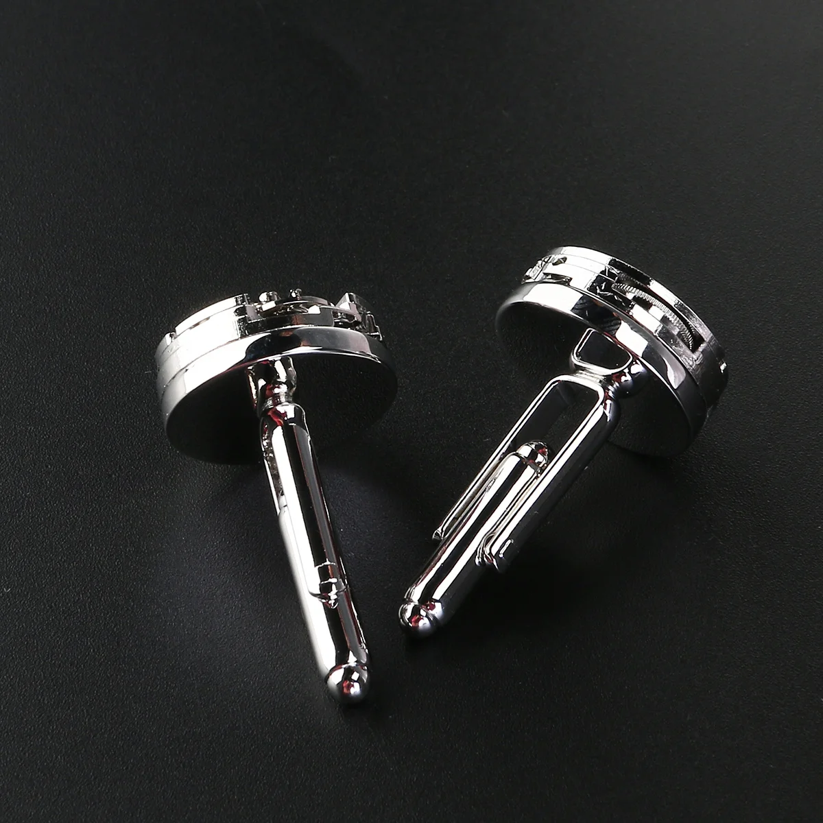 Pair Vintage Men's Copper Silver Golden Steampunk Clockwork Mechanical Movement Cufflinks Birthday Gift Sleeve Buttons