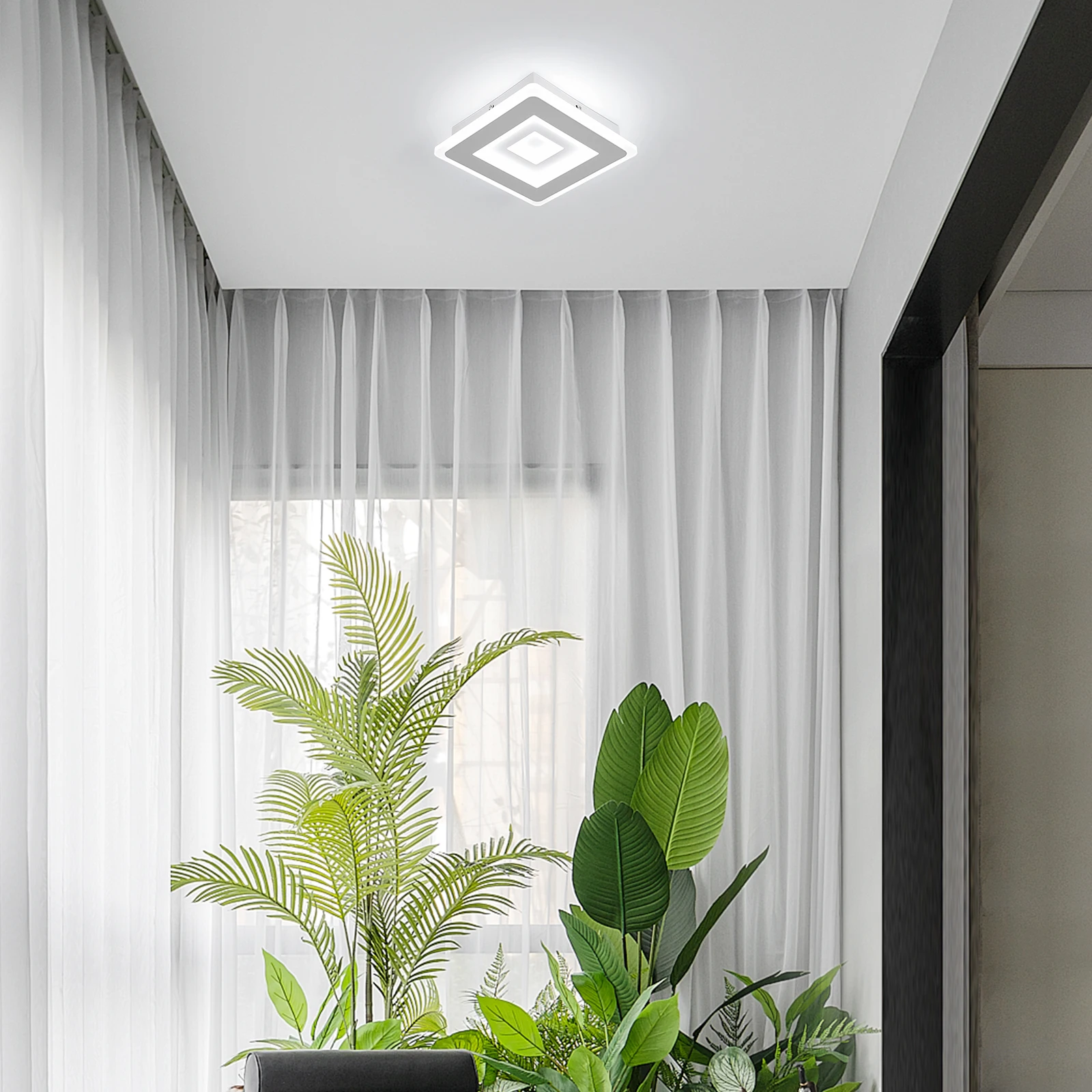 LED Thinesss Deckenleuchte, 28 W moderne weiße Deckenleuchte für Schlafzimmer, Wohnzimmer, Küche, 6500 K Kaltweiß