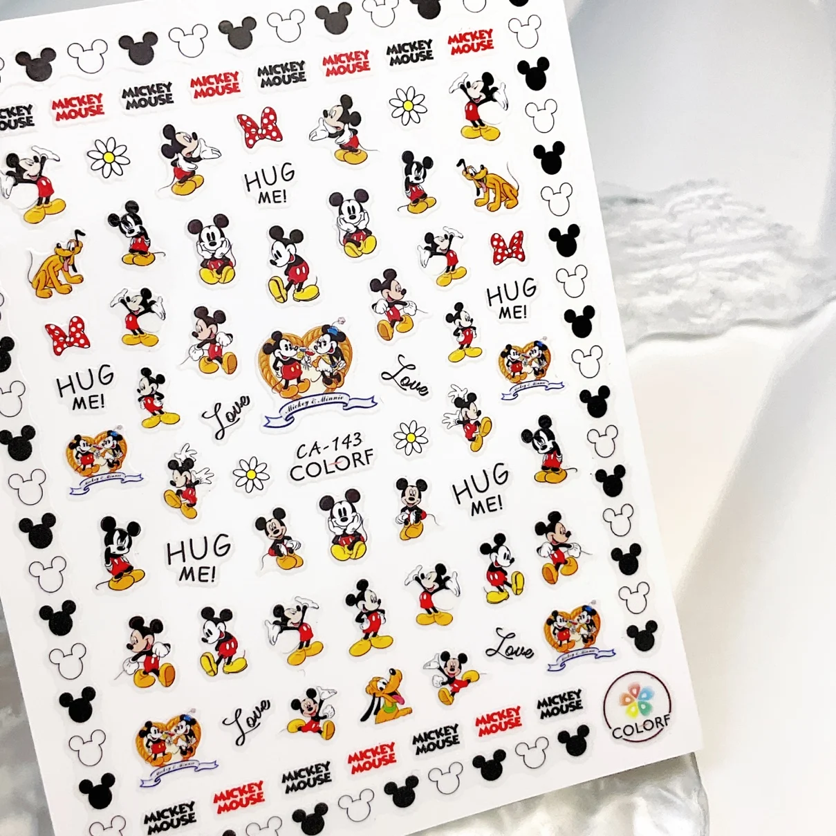 

1 sheet Disney Kids Nail Sticker 2024 Cute mickey nail sticker decorative nail sticker