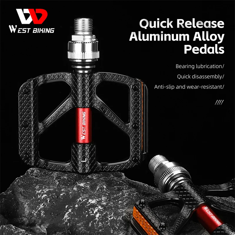 

Bicycle Pedales Quick Release 3 Bearing Anti-slip Sealed Waterproof Bike Pedals Aluminum Alloy Mtb Road Cycing Accessories