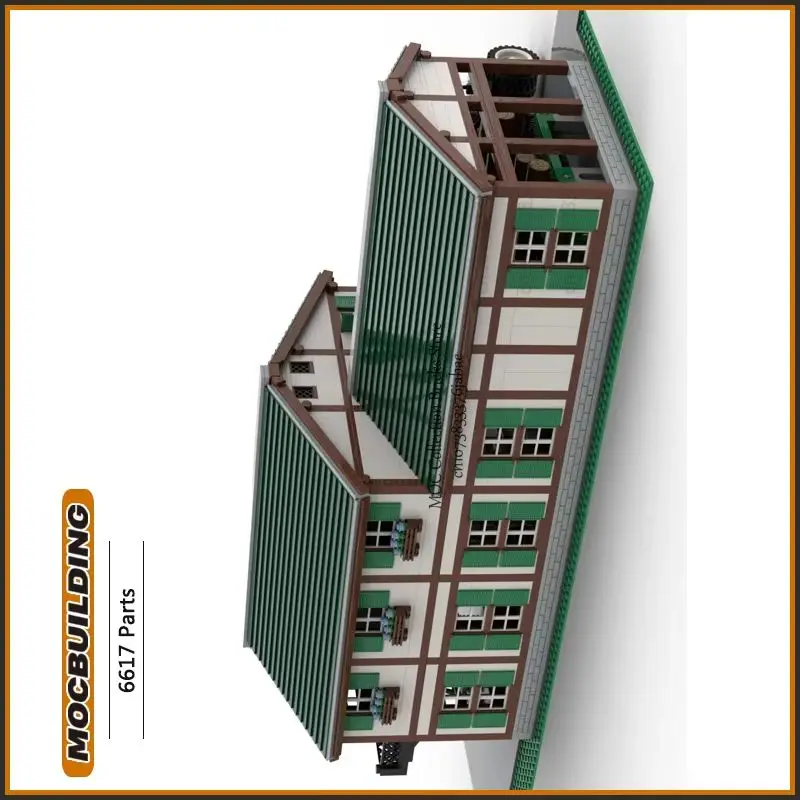 

City Street View Moc Modular Building Blocks Lumber Mill Technology Bricks DIY Assembly Creative Toys Display Xmas Gifts