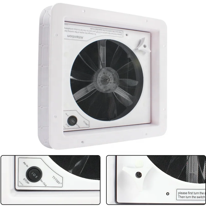 OEM de alta qualidade 11 Polegada CE 12V DC manual ou série elétrica malha destacável ventilação anti-UV telhado campista RV ventilador de ventilação