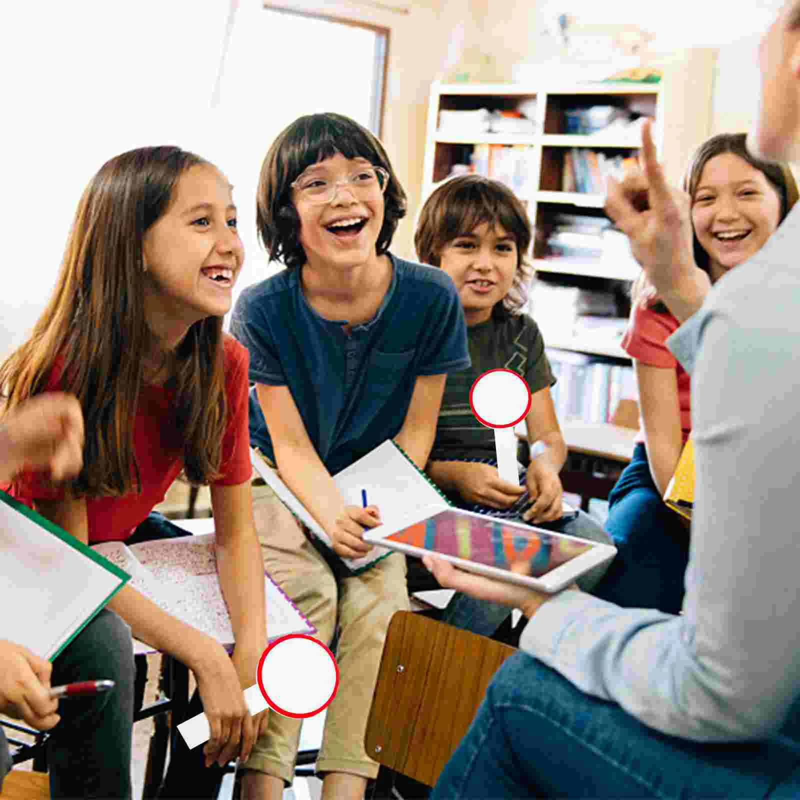 Tableau de Bord Blanc en Mousse Effaçable à Sec pour Enfant et Étudiant, Pot de Bonbons pour Ordinateur Portable, Jeu de Réponse, 6 Pièces