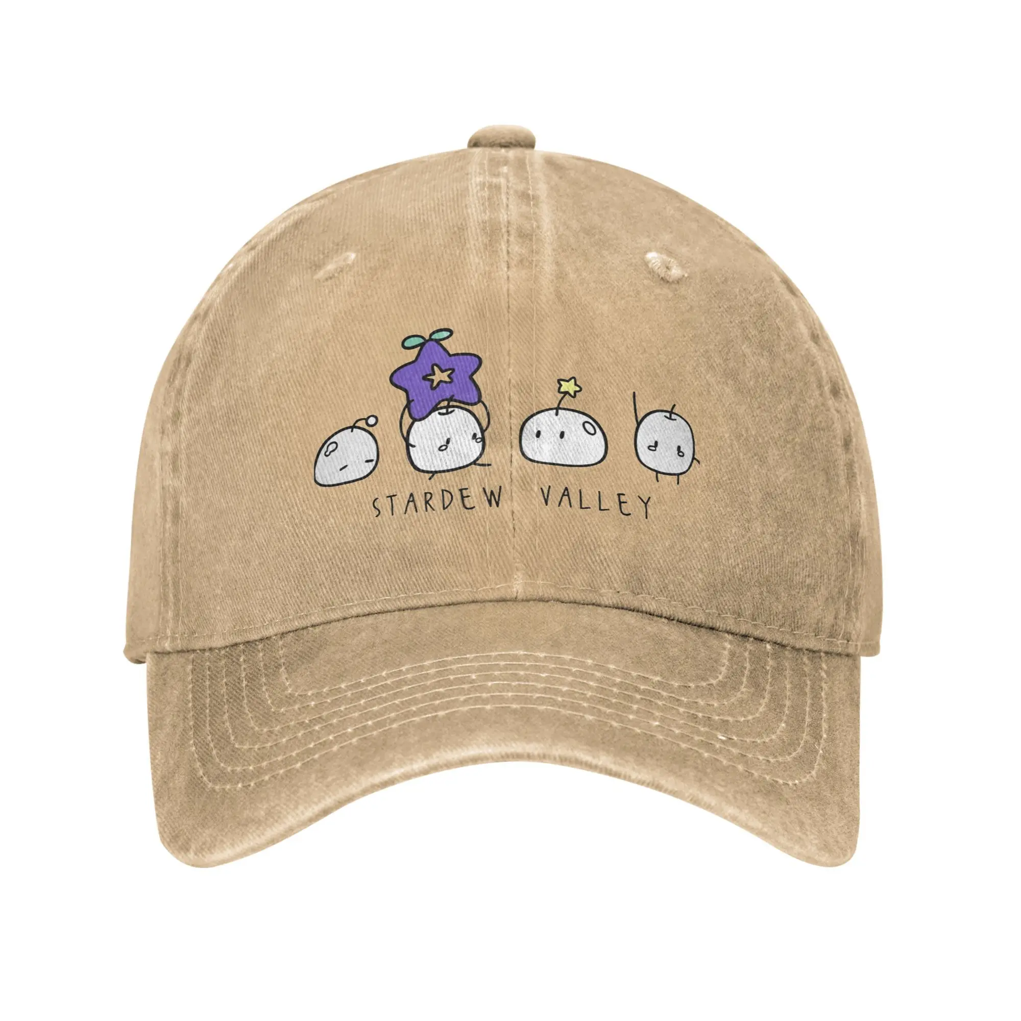 

Stardew Valley Junimos Baseball Cap Distressed Denim Farming Game Sun Cap Unisex Outdoor All Seasons Travel Unstructured Hat