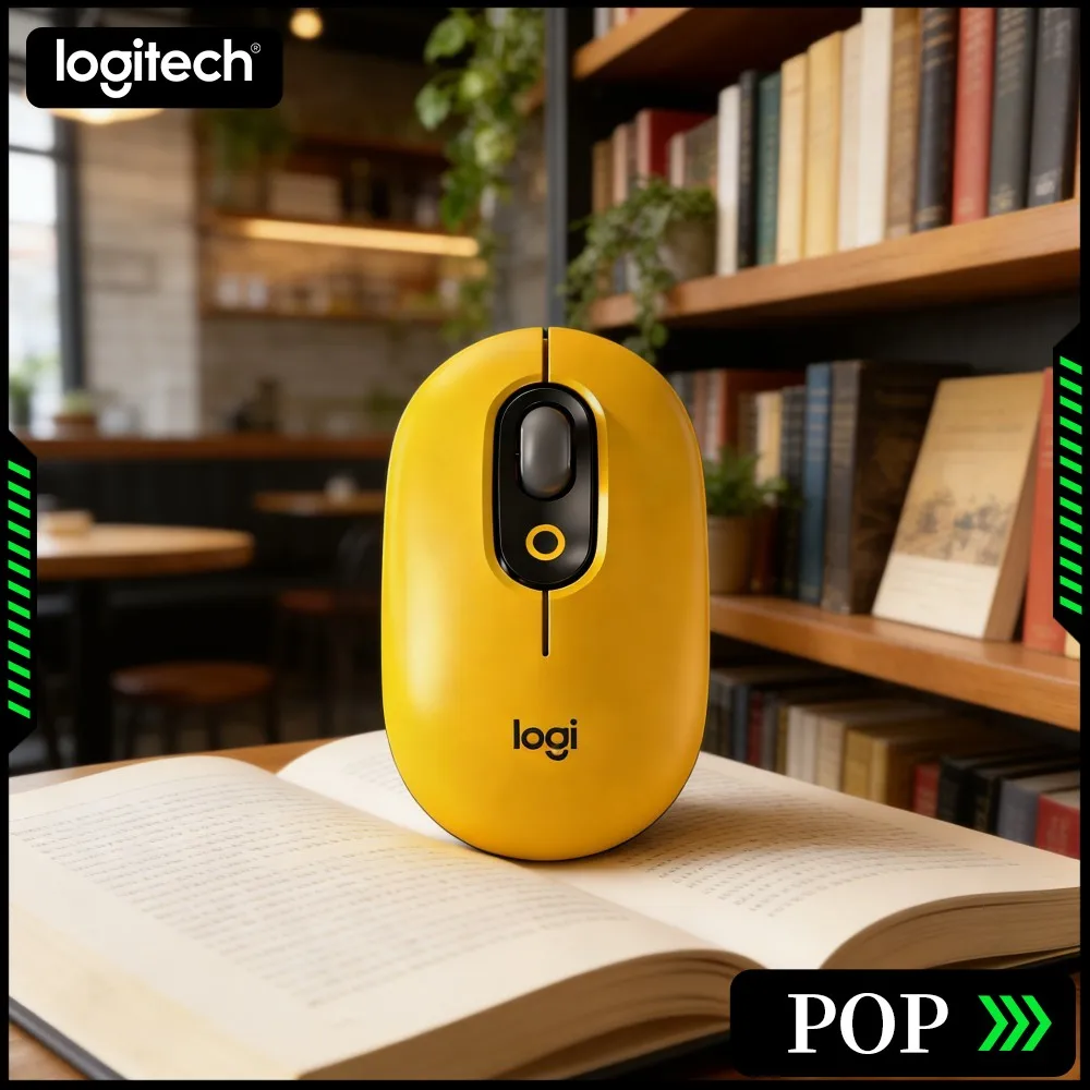 Logitech M350 POP Wireless Mouse Mute Operation Multi Device Switch Comfort Shell For Notebook Chromebook Office Daily Task
