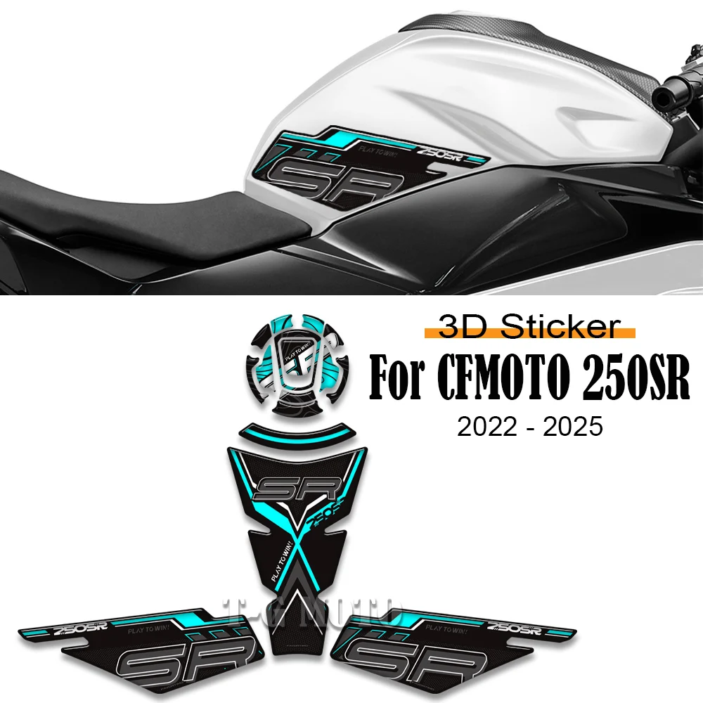 

For CFMOTO CF MOTO 250SR 250 SR 2022 - 2024 2025 Motorcycle Tank Pad Side Grips Gas Fuel Oil Knee Protection Stickers Decals