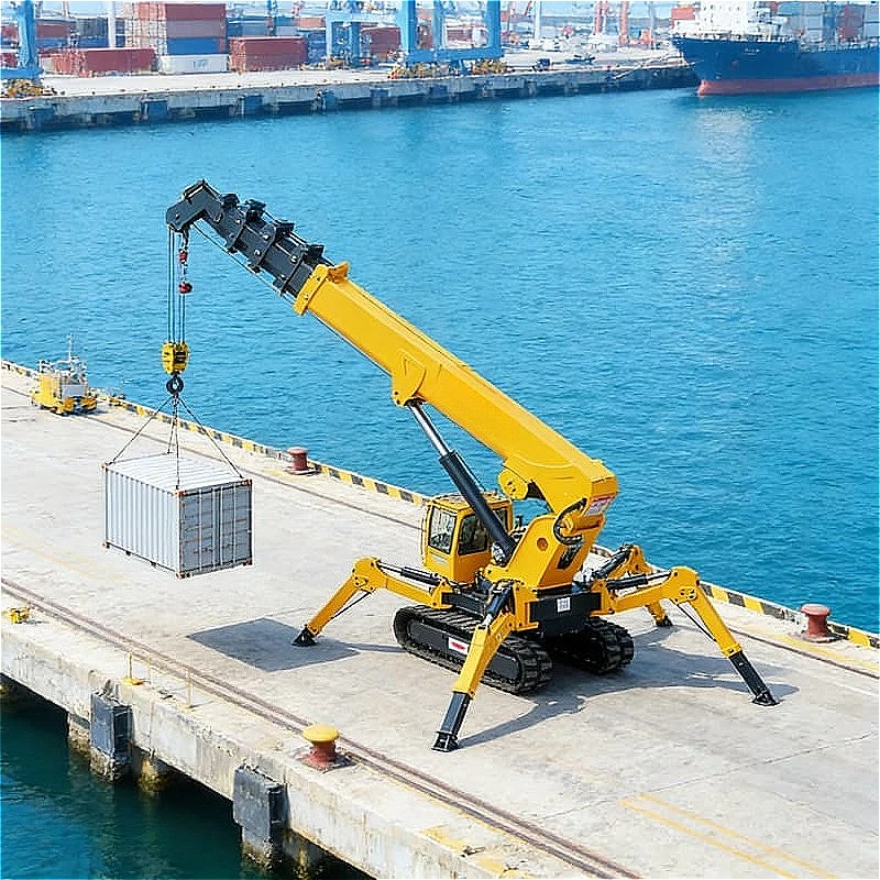 Rotating Spider Crane Compact Tracked Mobile Hoist for Indoor Equipment Installation 8Ton Customized High Efficiency Hot Sale