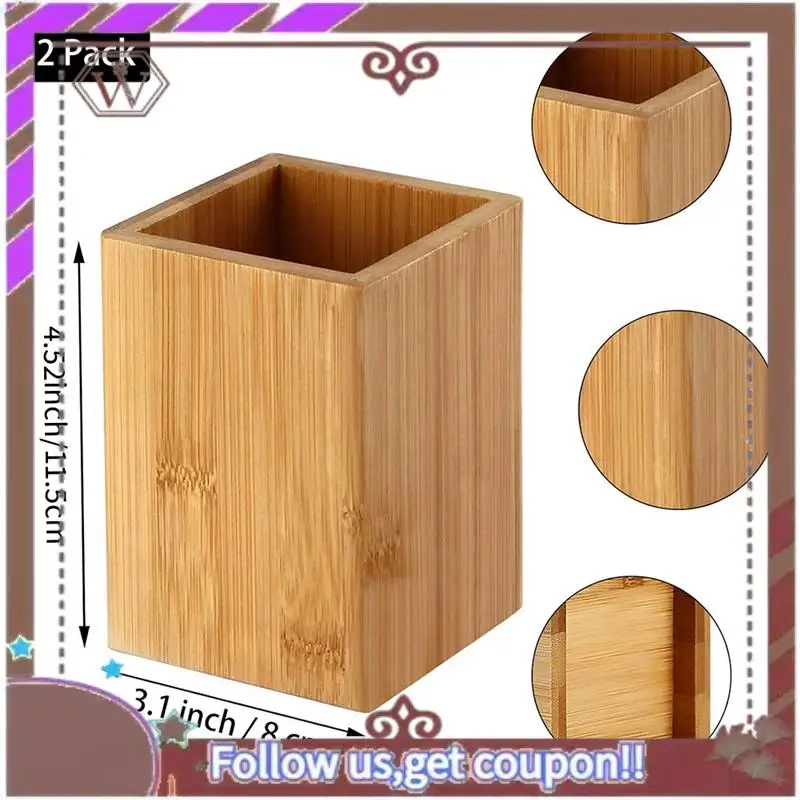 أحدث الخيزران الخشب مكتب حامل القلم الرصاص حامل متعدد الاستخدام قلم رصاص كأس وعاء منظم مكتب أصحاب قلم رصاص أصحاب القلم دائم