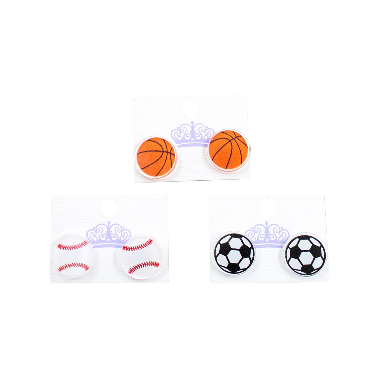 soccer and basketball Stud Earrings  Cute Earrings Girl Acrylic Earrings