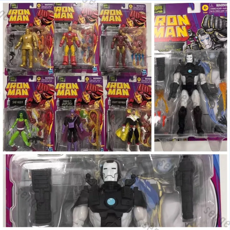 

[Genuine Spot] Hasbro Marvel Legends Iron Man Retro Hanging Card Series / War Machine / She-Hulk / Purple Man Action Figure Toys