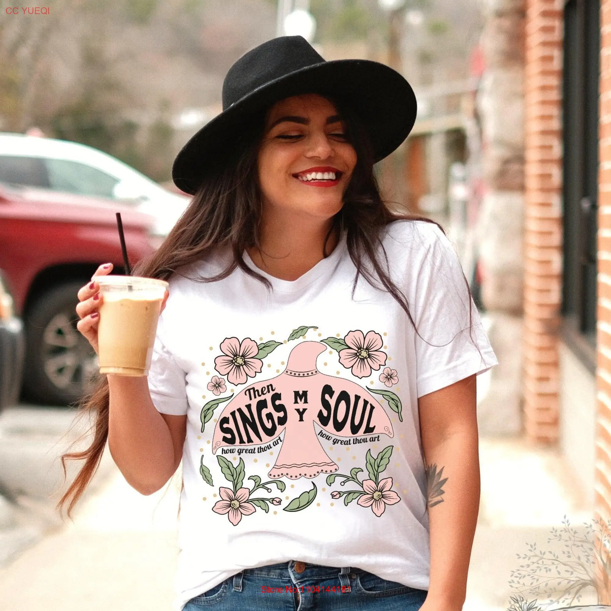 Then Sings My Soul Christian T shirt Worship for Her Cute Trendy How Great Thou Art  long or short sleeves