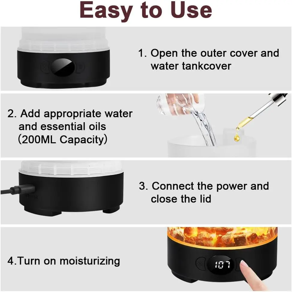 2026 New Upgrade Smart Aromatherapy Diffuser Humidifier, Cool Mist Humidifier, Colour LED Air Diffuser,