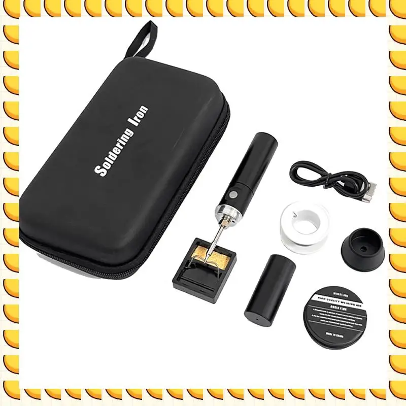 

BAAU USB Soldering Iron DIY Manual Radio Soldering Iron Set Mini Convenient Adjustable Temperature Black