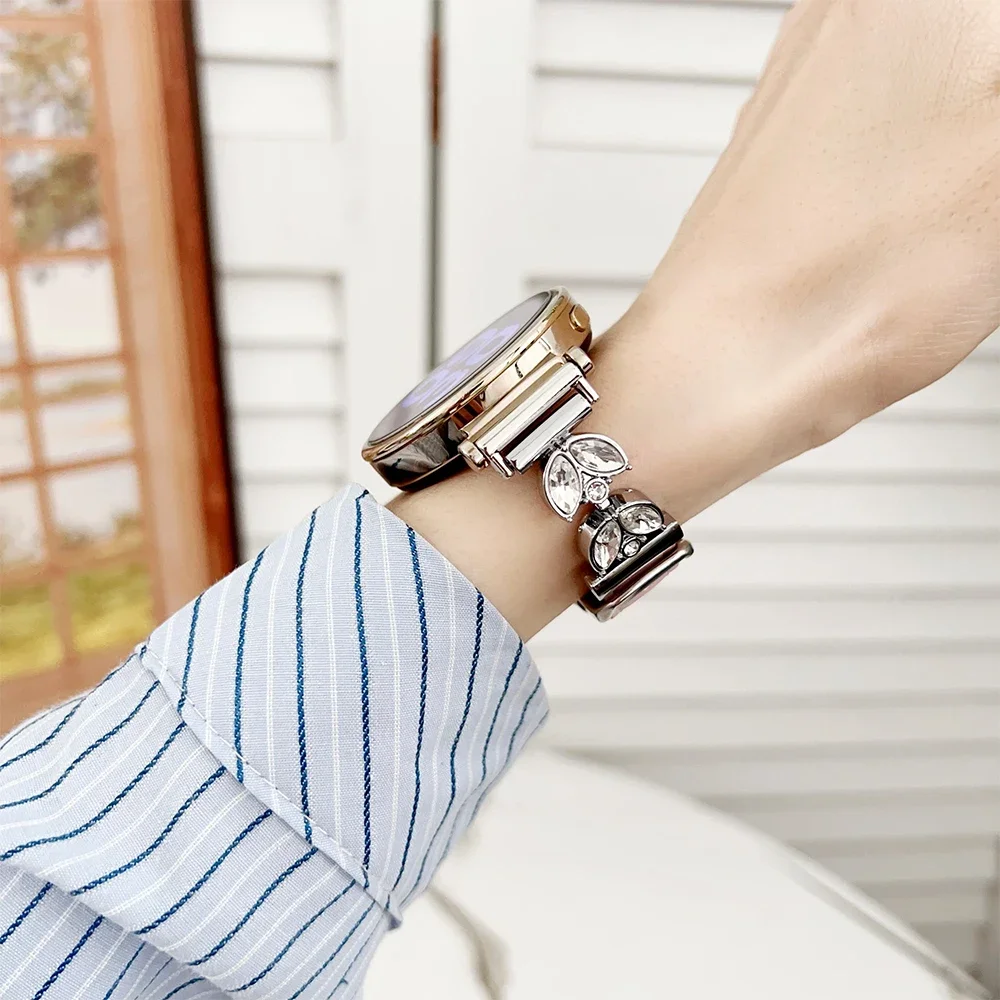 Women Metal Bracelet for Huawei GT 5 4 41mm Stainless Steel 18mm 20mm 22mm Strap for Samsung Galaxy Watch 7 6 5 4 FE Active 2