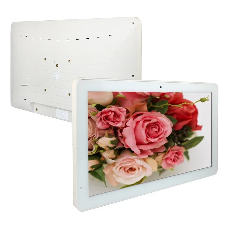 White Touch screen 15.6 Inch wall mount android 9 tablet poe