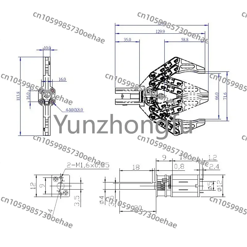 5v-12v-dc-electrico-con-motor-robot-pinza-arduino-brazo-robotico-mano-garra-arduino