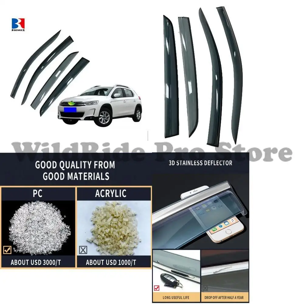 

1 комплект для CITROEN C3-XR 2015, инъекционный дефлектор, козырек для окна автомобиля из ПК