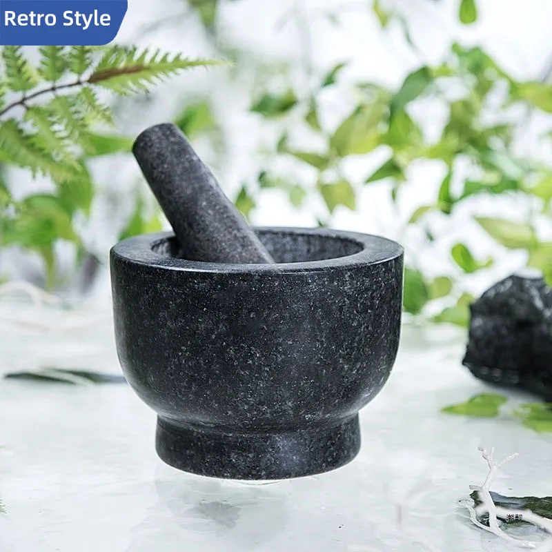 Intop Granite Mortar and Pestle Marble Mortar Grinding and Crushing Mills Solid Stone Grinder Spice Herb Grinder Pill Crusher