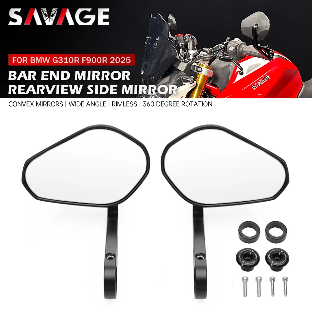 

2025 Motorcycle Bar End Mirror For BMW F900R G310R Handlebar Rearview Side Mirror Wide Vision Mirrors Adjustable G 310R F 900R