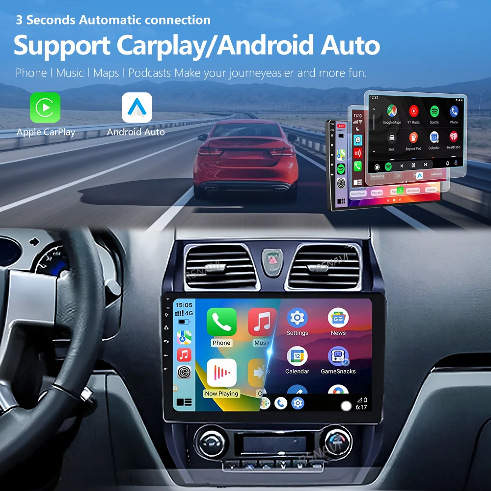 Android 16 Carplay Auto Car Multimedia Radio Player For Geely Emgrand EC7 1 2009 - 2016 2din Autoradio GPS Stereo 2Din Head Unit