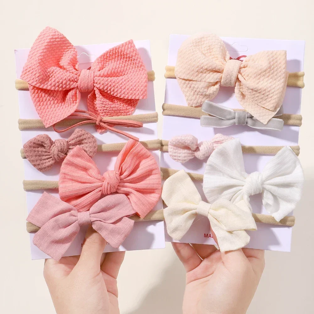 

5Pcs/Set Newborn Bow Headband Cotton Hair Bands for Children Kids Soft Flower Hairband Girls Baby Hair Accessories Toddler Gift