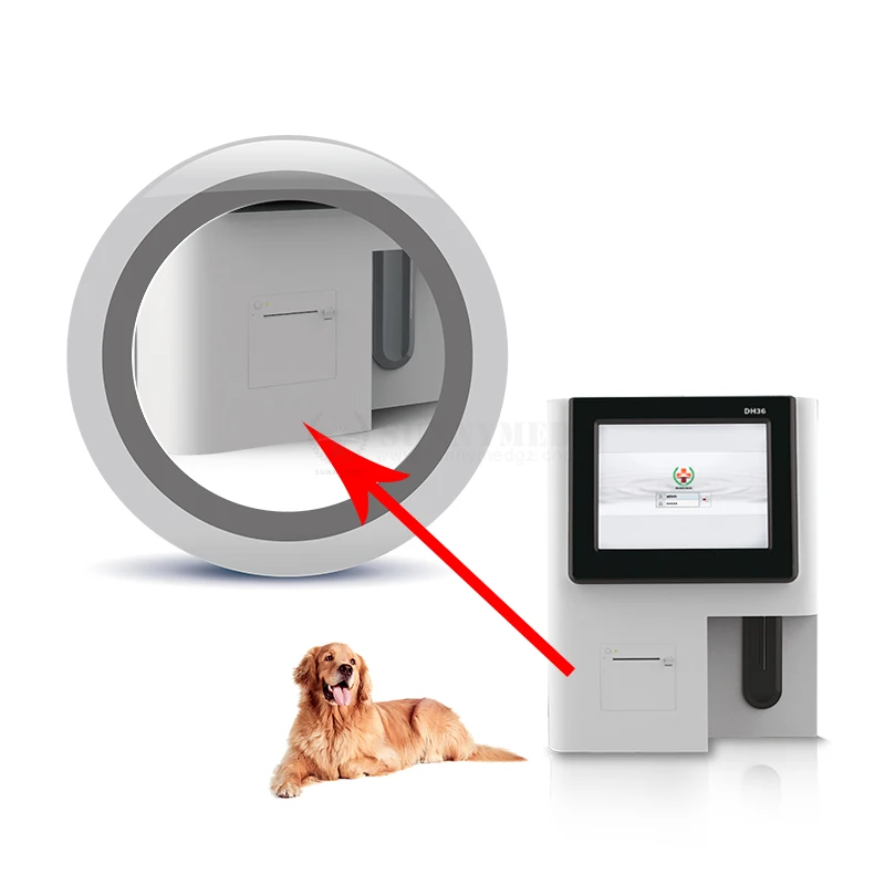 SYB-DH36 الطبيب البيطري DH36 عداد خلايا الدم محلل أمراض الدم التلقائي 3 جزء CBC آلة اختبار الدم