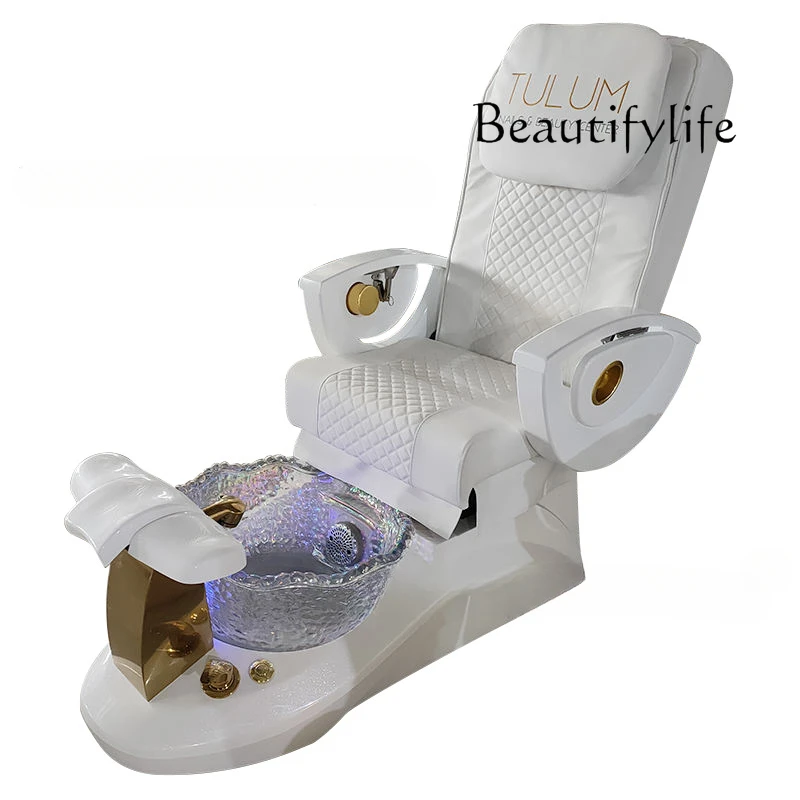 

Multifunctional Surf Lantern Foot Bath Sofa Electric Massage Fiberglass Foot Bath Chair Salon Foot Soaking Chair