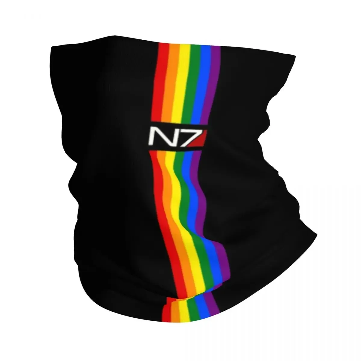 N7 Gay Pride LGBT Bandana Neck Gaiter for Hiking Cycling Wrap Scarf Alliance Video Game Mass Effect Headband Warmer