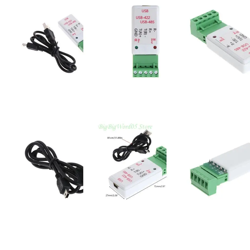 

24TE 2 в 1 адаптер-преобразователь USB-RS422 и RS485 с поддержкой CH340T 64b Win7 Linux
