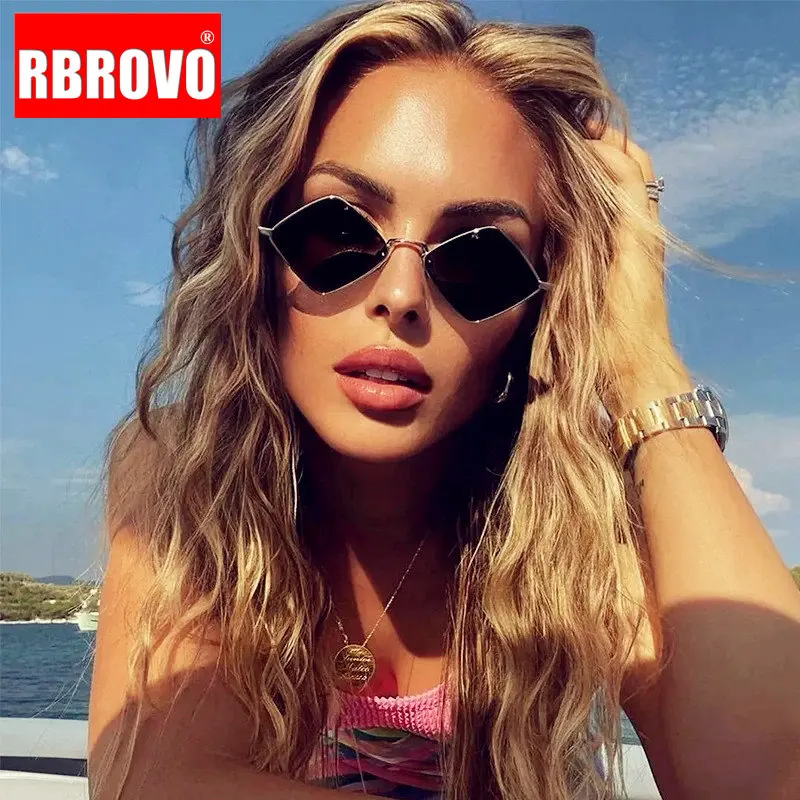 

RBROVO 2023 Small Retro Sunglasses Women Vintage Glasses for Women/Men Luxury Sunglasses Women Designer Oculos De Sol Feminino