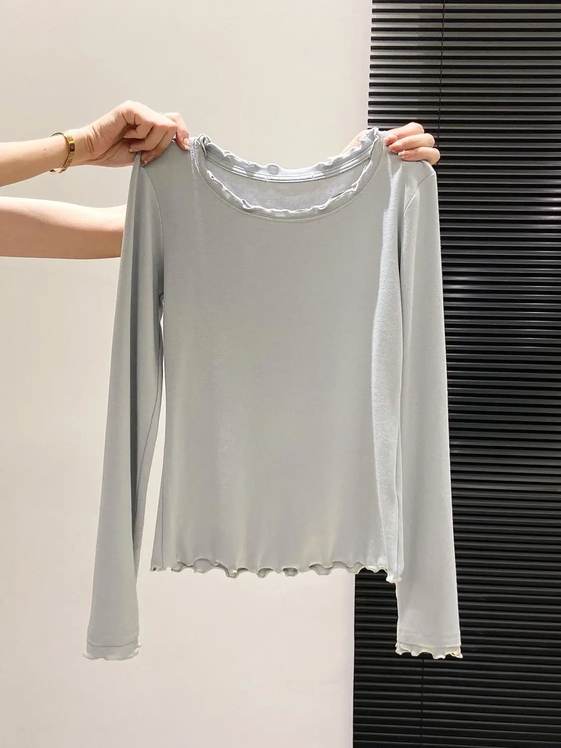 Y2K التي شيرت المرأة الكورية الحد الأدنى كم طويل سليم صالح قاعدة طبقة أعلى الخريف