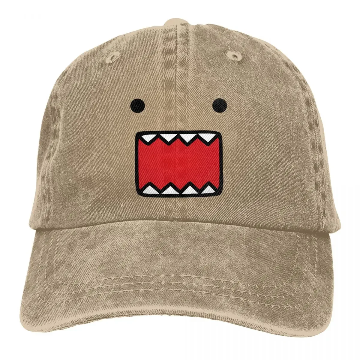 Domo-Kun Baseball Caps Vintage Distressed Washed Domo Kun Doll Face Snapback Cap Unisex Unstructured Soft Hats Cap