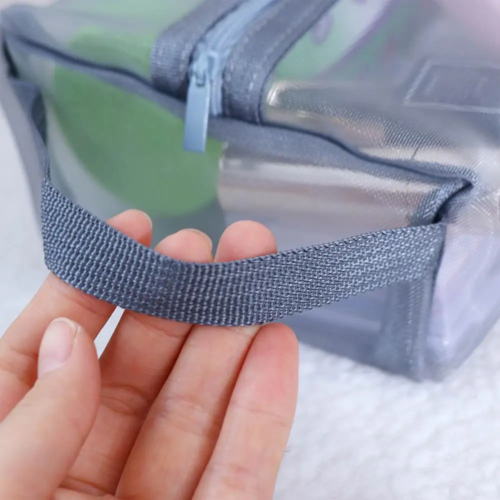 

Stationery Bag Transparent Fashion Handbag Korean Storage Bag Zipper Makeup Bag Women Cosmetic Bag Skin Care Storage Bag