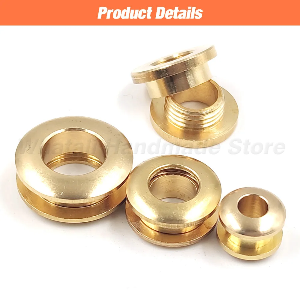 2pcs Solid Brass Screw Back Eyelets With Screws For Leather Crafts Accessory For Bag Garment Shoe Clothes Jeans Decoration