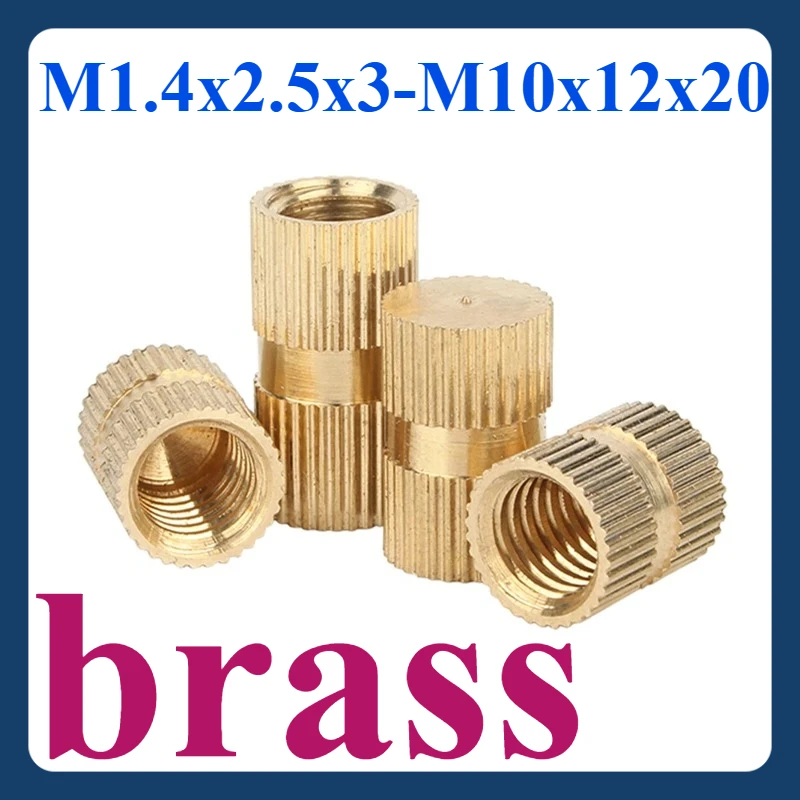 

M1.4x2.5x3-M10x12x20 double pass brass knurled locknuts 4.8 grade brass knurled locknuts