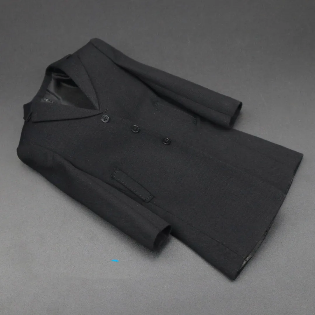 

1/6 Ben Affleck, пальто RichMan, костюмы, длинное пальто, черный ветрозащитный мужской комплект одежды, подходит для 12 дюймов, Мужская экшн-фигурка солдата